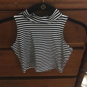 Black and white crop top