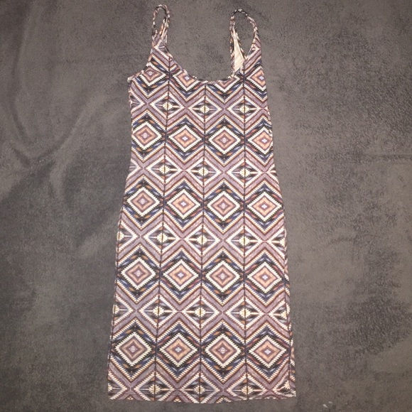 Tribal Print Basic Cotton Tank Dress