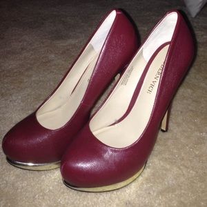Closet Closing Nov 1: Maroon Leather Stilettos