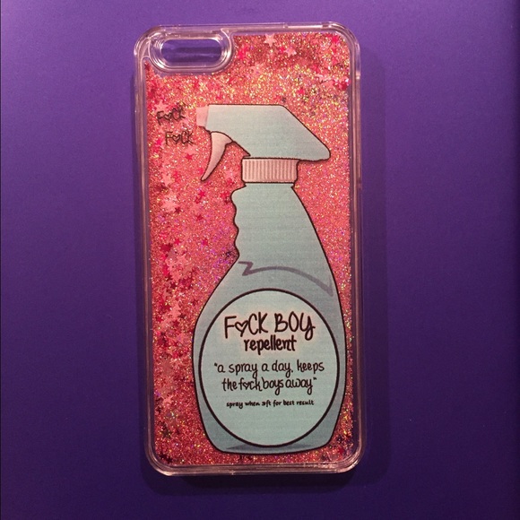 iPhone Case F💓ck Boy Liquid Glitter Case New - Picture 1 of 4