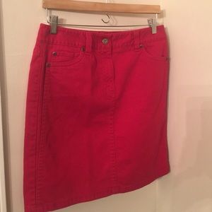 Red denim skirt - Ann Taylor