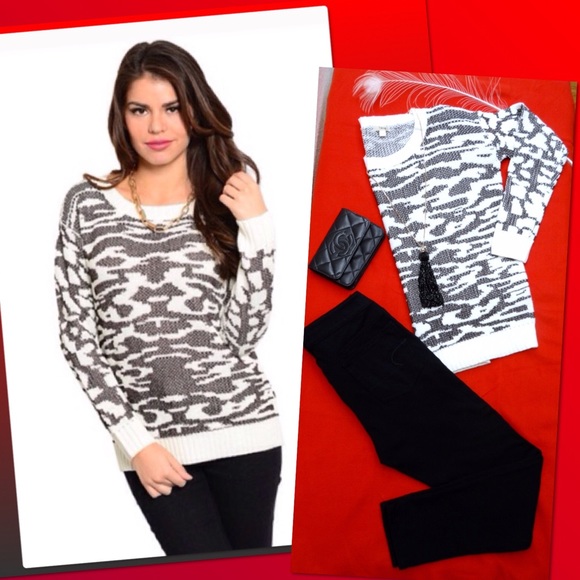 The Sophia Printed Sweater Pullover. - Picture 3 of 4