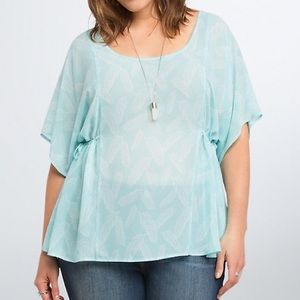 Feather Side Cinch Chiffon Top 🚨Final Price🚨