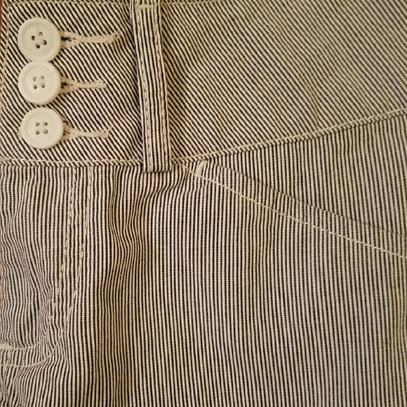 Blue and White Striped Shorts - Picture 4 of 4