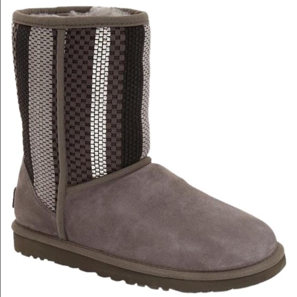 UGG Shoes - NWT UGG Short Charcoal Boots lined NEW IN BOX SZ 8