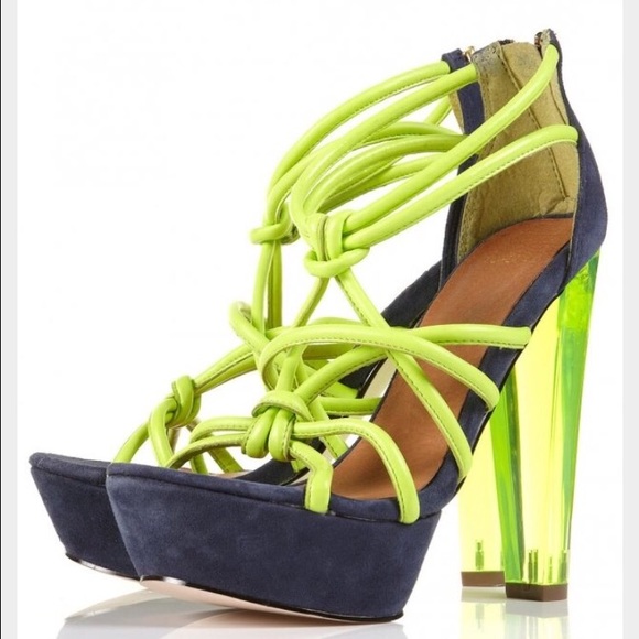 TopShop Neon Heel Sandals