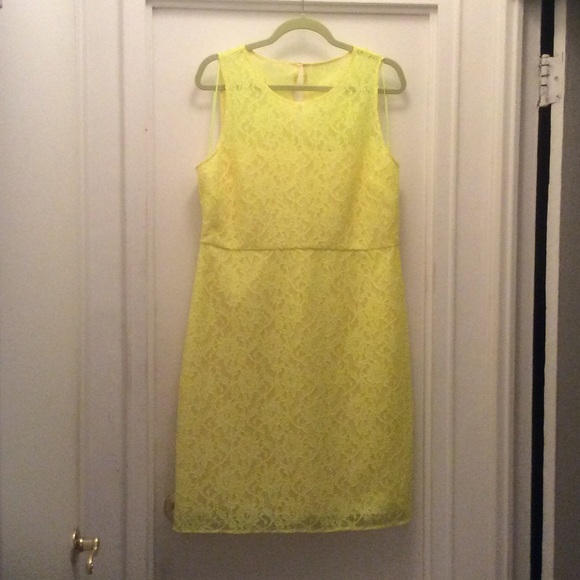 J. Crew Factory Neon Yellow Cocktail Dress