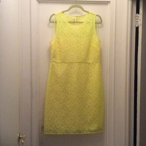 J. Crew Factory Neon Yellow Cocktail Dress