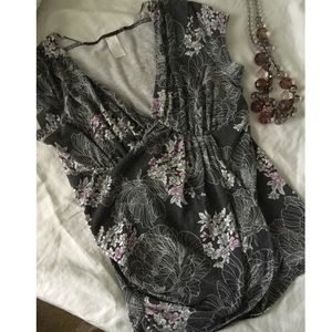 Avon Floral Wrap Top