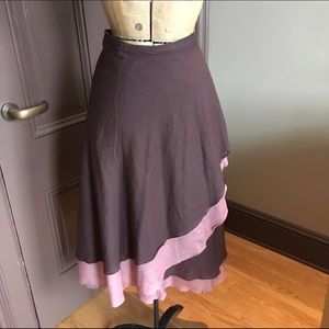 Cotton wrap skirt