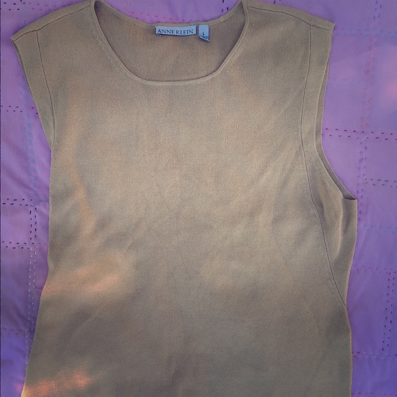Anne Klein Large Camisole Tan Sleeveless Shirt
