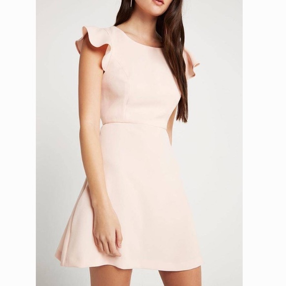 BCBGeneration Flutter Back blush dress