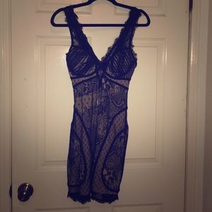 Bebe black lace cocktail dress. XS