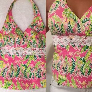 Lilly Pulitzer Bright Printed Halter Top