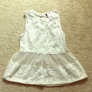 White lace top