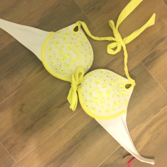 Victoria's Secret white padded bikini top