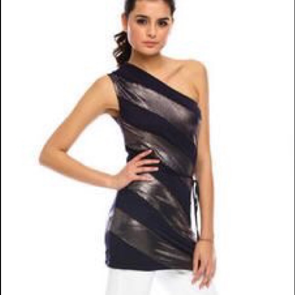 Armani exchange metallic tie tunic top - Picture 1 of 1