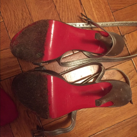 strappy silver platforms