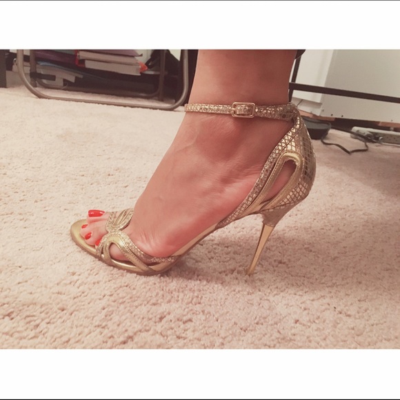 Strappy Gold Heels