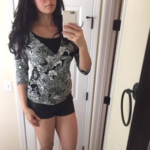 5$ Faux wrap career work top