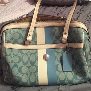Blue coach purse