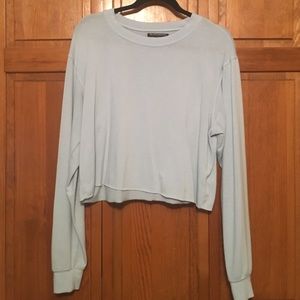 Brandy Mellville Cropped Long Sleeve Tee