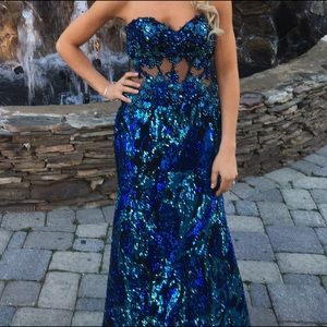 Wedding season!!Jovani sequins sleeveless gown!!!