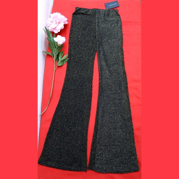 Stretch Glitter Gold Pants - Picture 5 of 7