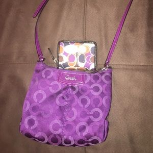 Coach crossbody  purse & matching wallet
