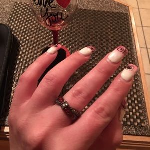 🔥Black gold filled ribbon ring with box💕❤️🍷