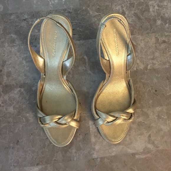 BCBG Maxazria Gold Heels