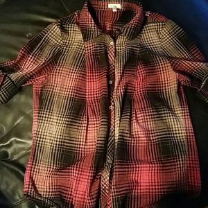 Joie Plaid Blouse