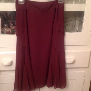 Flowy burgundy skirt