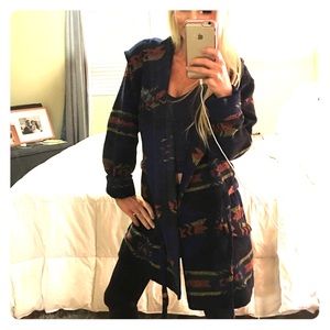 Southwestern Print Oversized Jacket
