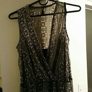 Maxi dress with side slit and slip included
