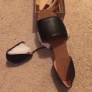 Brand new madewell sandal in black leather sz 8