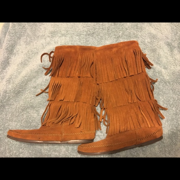 Minnetonka Fringe Boots