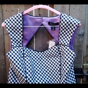 WHBM gingham dress. Sweetheart neckline sz 12 nwt
