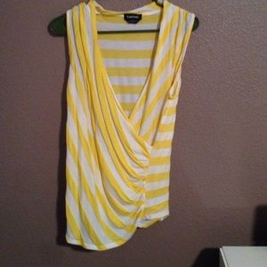 Yellow striped tank top