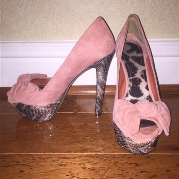 Pink and Bedazzled Jessica Simpson Heels