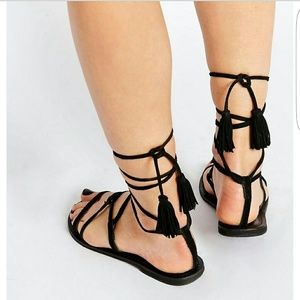 ASOS Flo Suede Tie Up Sandals