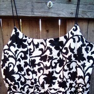 J. Crew size 10 black white spaghetti strap dress