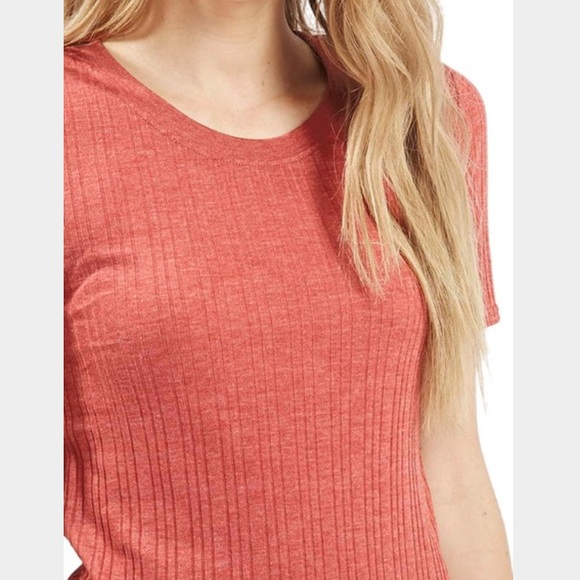 Topshop Alexa Ribbed Tee - Picture 4 of 4