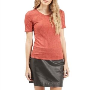 Topshop Alexa Ribbed Tee