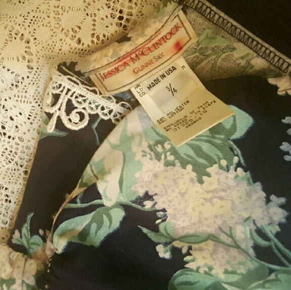 1980's Vintage "Jessica McClintok" Dress - Picture 2 of 4