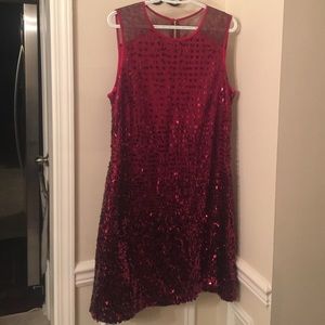 Ruby Red sequin party dress - never worn