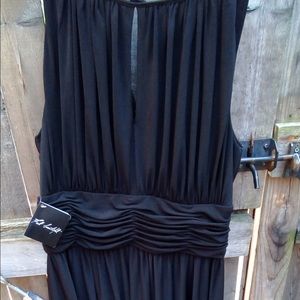WHBM Long black dress size 8 nwt sleeveless