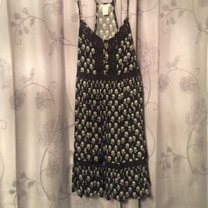 Black and ivory dress