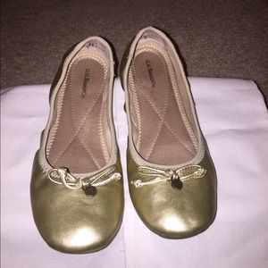 Gold ballerina flats G.H Bass&Co