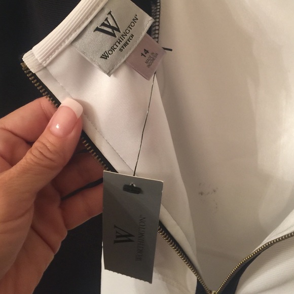 Black and white color block dress - Picture 3 of 3